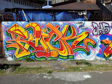 Graffiti Wall in Olongapo City - Photo by Joekatze - Raick, JKS, Jokers (2012)
