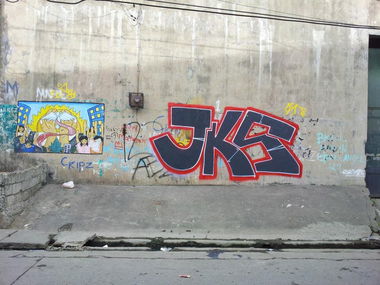 Graffiti Bombing - Photo by Joekatze - JKS, Jokers, Jokaz (2013)