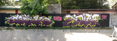 Graffiti Wall - Photo by Joekatze - Cnik, Raick, JKS (2014)