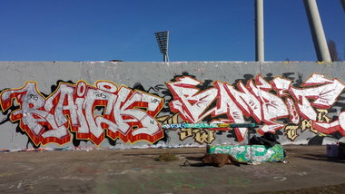 Graffiti Wall - Photo by Joekatze - Raick, Bandit, JKS (2014)