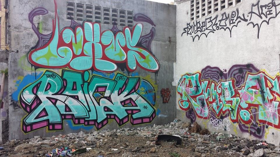Graffiti Bombing - Photo by Joekatze - Raick, Rumba, Luxus (2014)