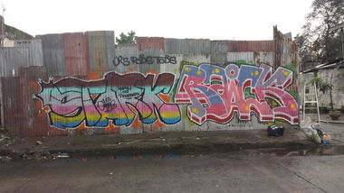 Graffiti Wall - Photo by Joekatze - Stark, Raiuck, JKS (2014)