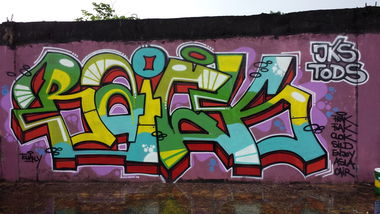 Graffiti Wall - Photo by Joekatze - Raick, JKS, TODS (2014)