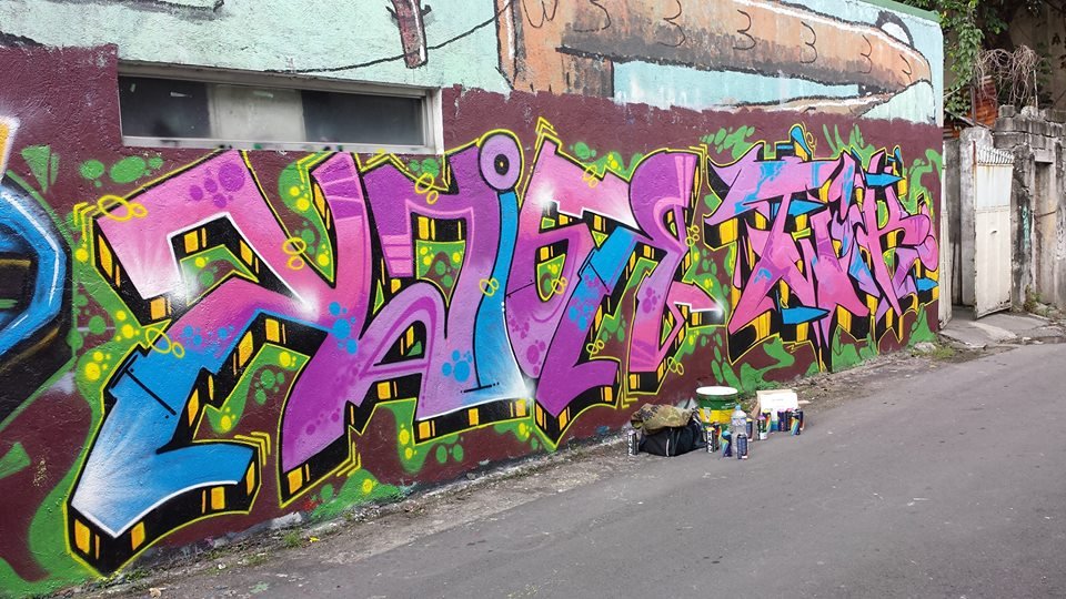 Graffiti Wall - Photo by Joekatze - RAICK, TWIK, JKS (2014)