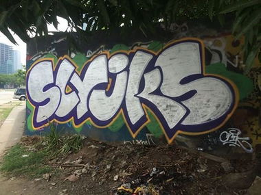 Graffiti Bombing - Photo by Joekatze - SLY, JKS, Jokers (2014)