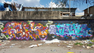 Graffiti Wall - Photo by Joekatze - RAICK, FRAK, JKS (2015)