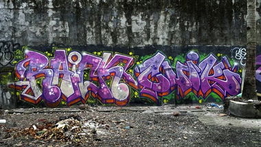 Graffiti Wall in Philippines - Photo by Joekatze - Raick, Cnik, JKS (2101)