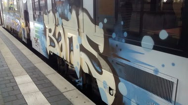 Graffiti Train in Mainz - Photo by Jope2 - VTG, BANS, ALEC (2015)
