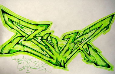 Graffiti Sketch - Photo by Joster - Siux, Suck, Tag (2014)