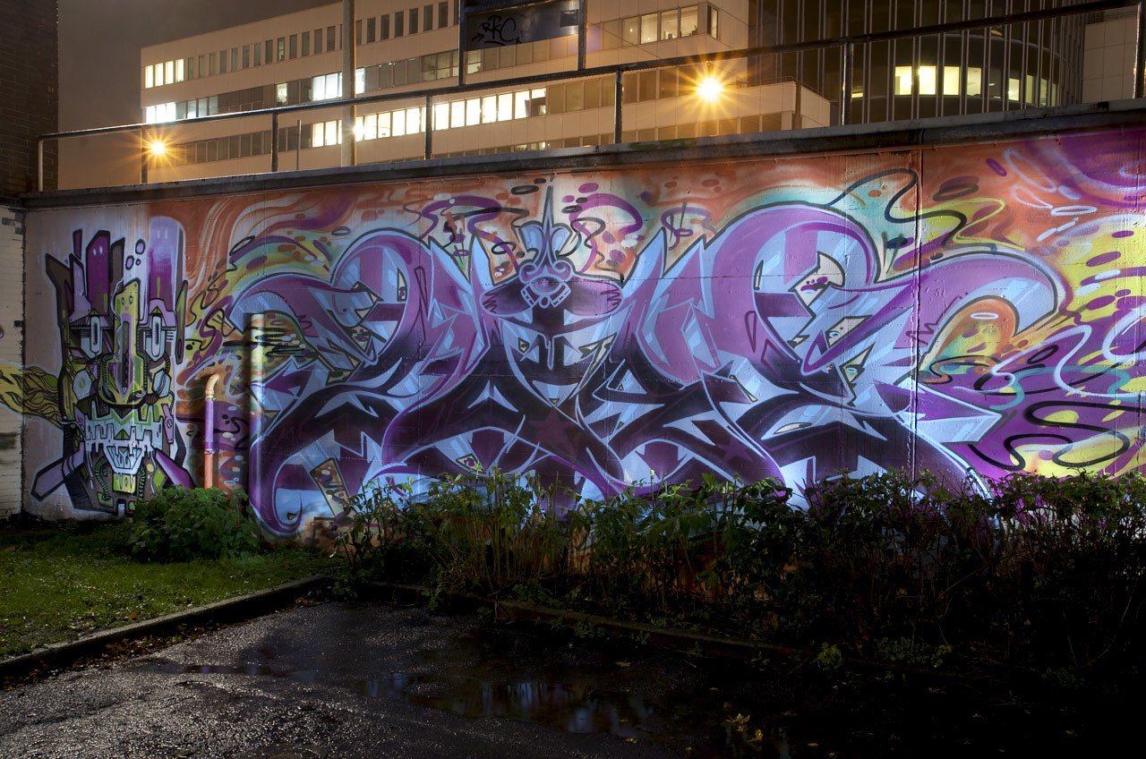 Graffiti Wall in Wiesbaden - Photo by Jupiter - Hall-of-Fame, HallWorks, JPTR (2013)