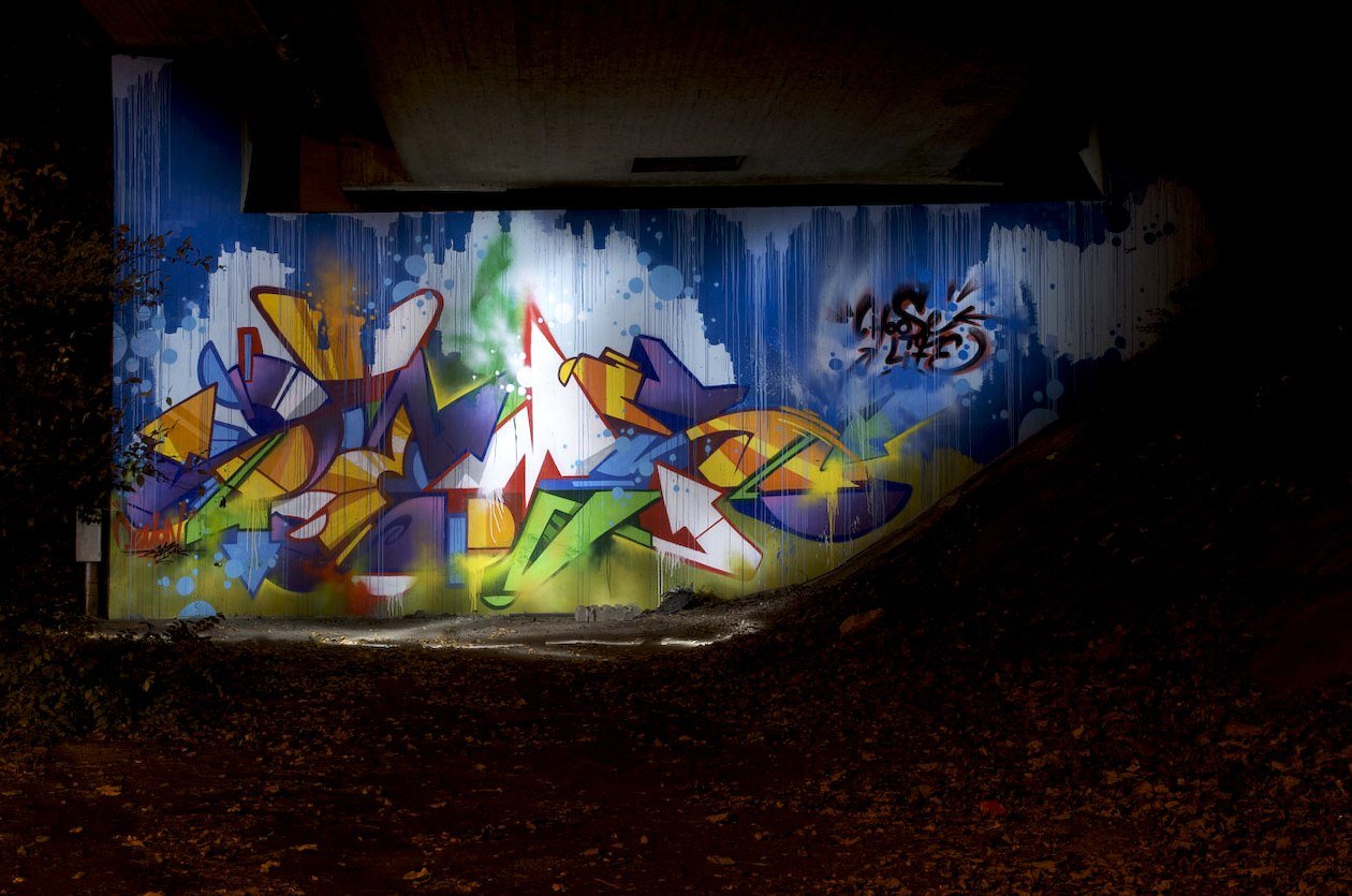 Graffiti Wall in Essen - Photo by Jupiter - Demon, MotorWay, ESArea (2013)