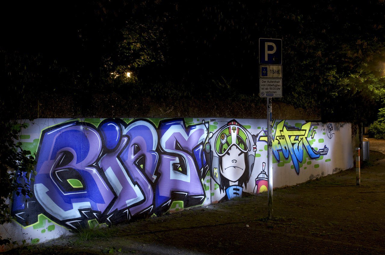 Graffiti Wall in Marl - Photo by Jupiter - Birs, Köter, Character (2014)