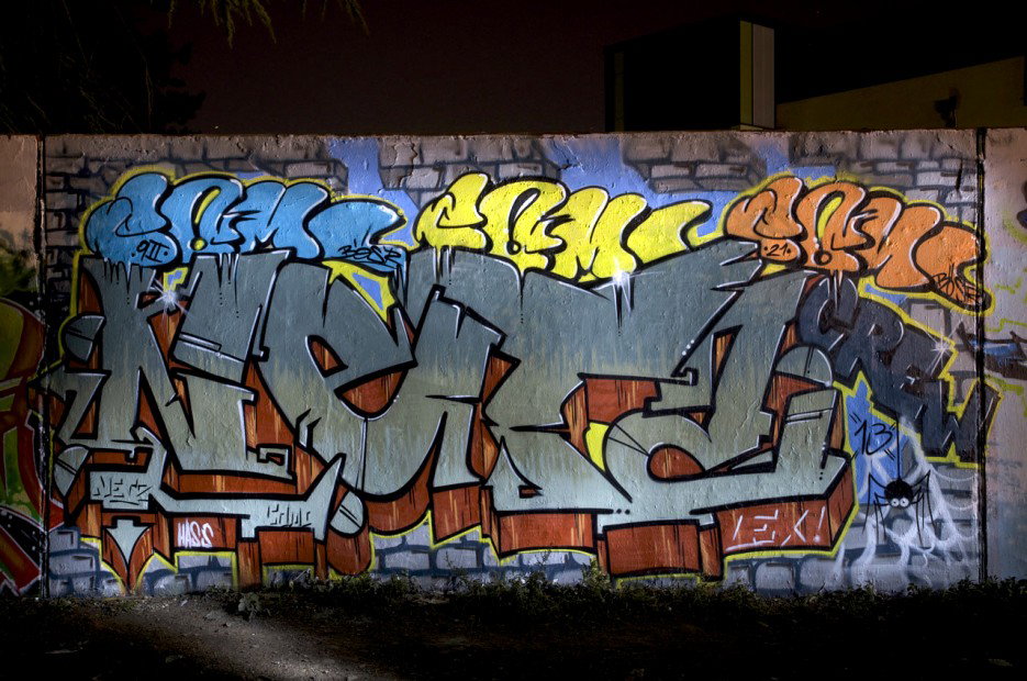 Graffiti Wall in Köln - Photo by Jupiter - Comi, Netz, VeintiUno (2013)