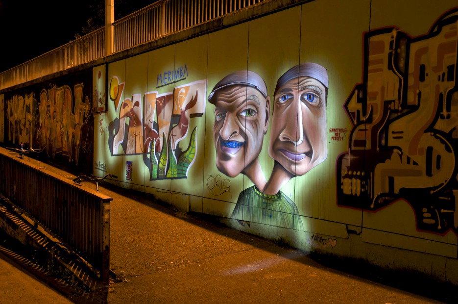 Graffiti Wall in Bonn - Photo by Jupiter - Merhaba, Bonn, BridgeWorks (2011)