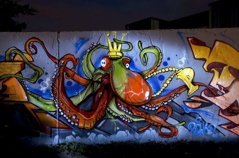 Graffiti Wall in Köln - Photo by Jupiter - Plaque, Bandits, Pulpo (2013)