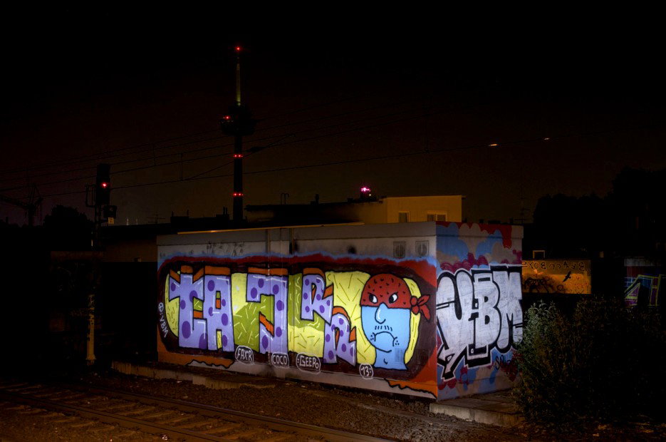 Graffiti Bombing in Köln - Photo by Jupiter - Tajrr, VBM, Aniversario (2013)