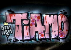 Graffiti Wall in Köln - Photo by Jupiter - TiAmo, ABM, DFV (2013)