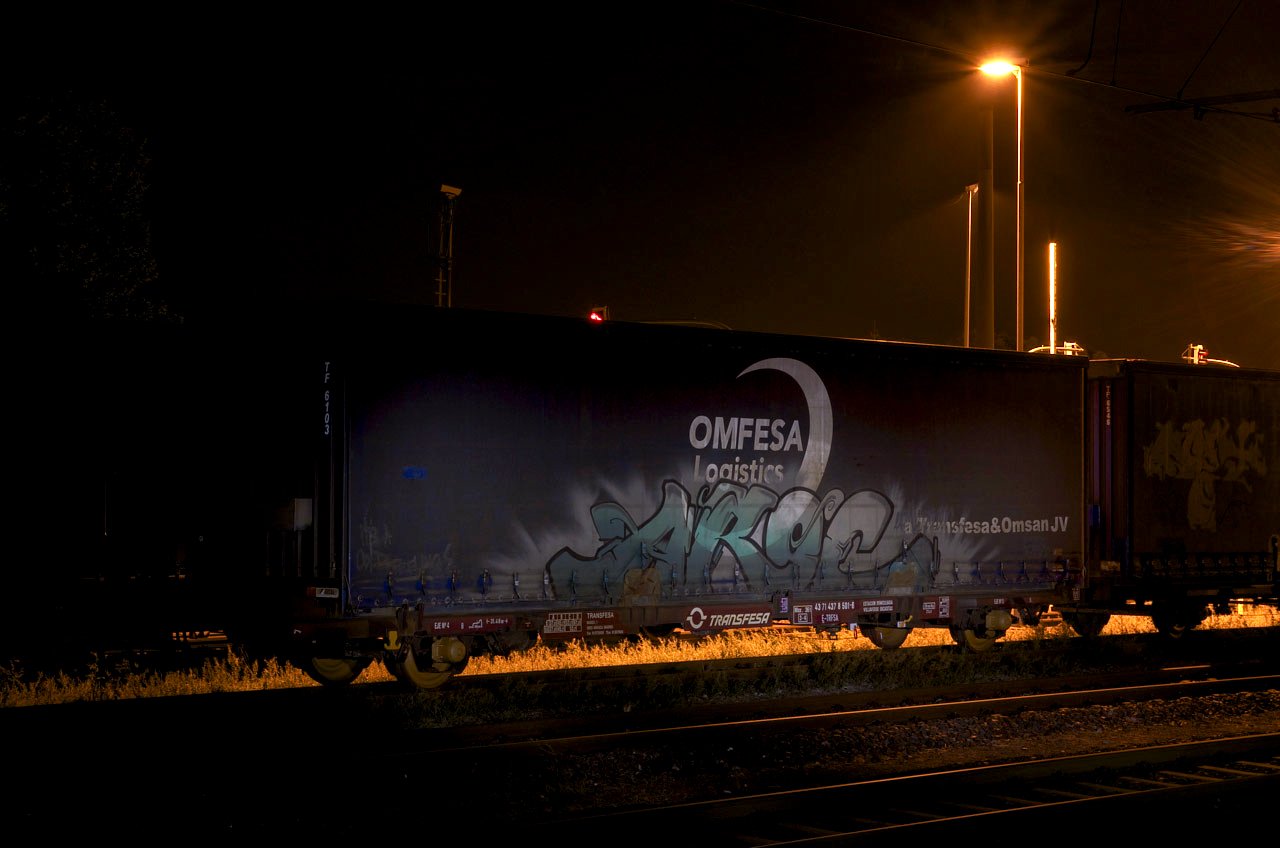 Graffiti Train in Köln - Photo by Jupiter - Aroc, DHS, Cologne