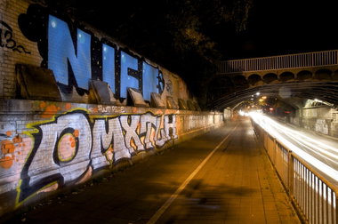 Graffiti Bombing in Köln - Photo by Jupiter - Nice, DMX, TLH (2013)