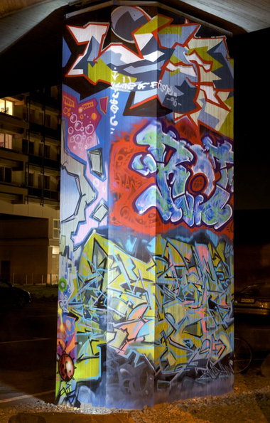 Graffiti Wall in Köln - Photo by Jupiter - KingPin, BridgeWorks, CityColumns (2013)