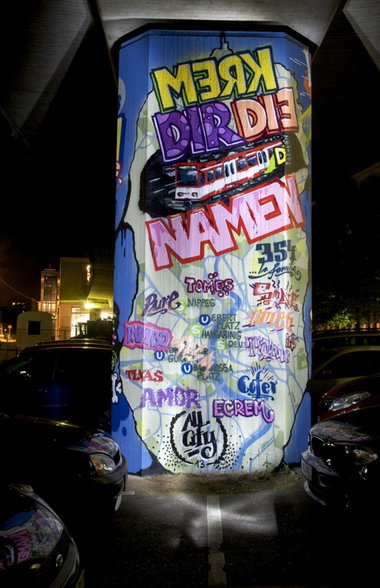 Graffiti Wall in Köln - Photo by Jupiter - 354, BridgeWorks, CityColumns (2013)