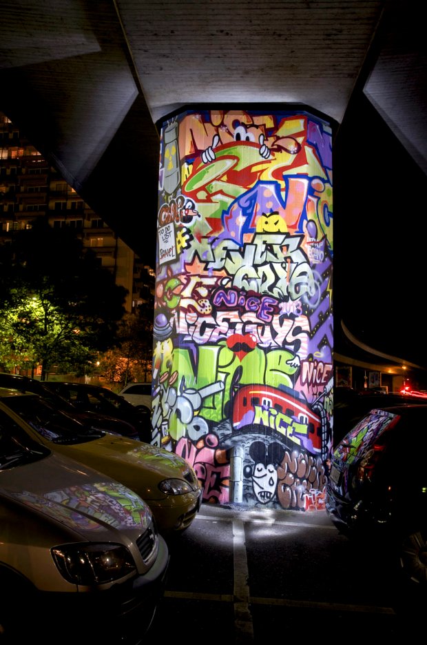 Graffiti Wall in Köln - Photo by Jupiter - Nice, BridgeWorks, CityColumns (2013)