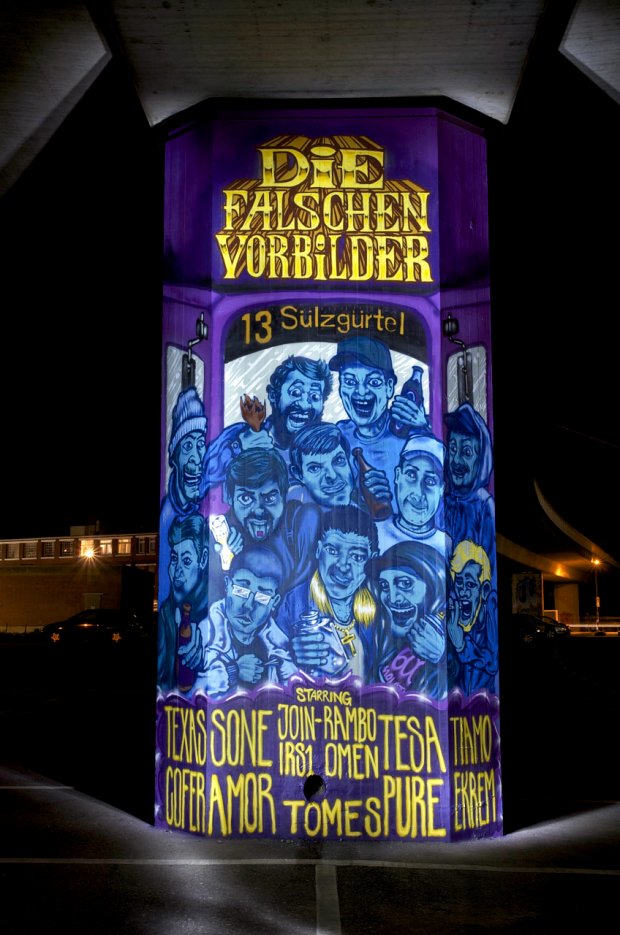 Graffiti Wall in Köln - Photo by Jupiter - DFV, BridgeWorks, CityColumns (2013)