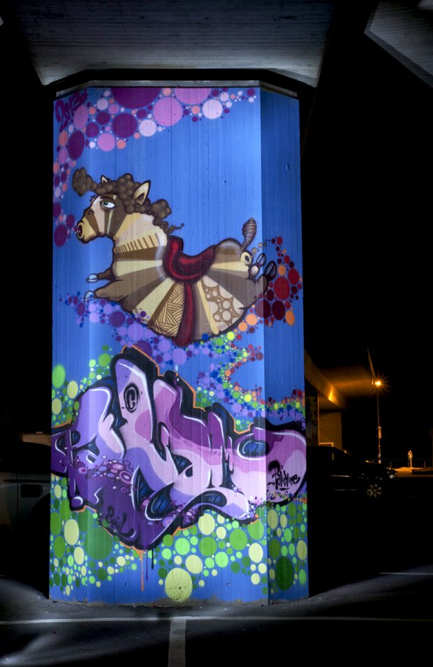Graffiti Wall in Köln - Photo by Jupiter - Panamoe, BridgeWorks, CityColumns (2013)