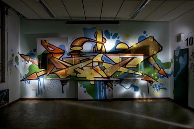 Graffiti Wall in Recklinghausen - Photo by Jupiter - Rait, Alme, BlackBoard (2013)