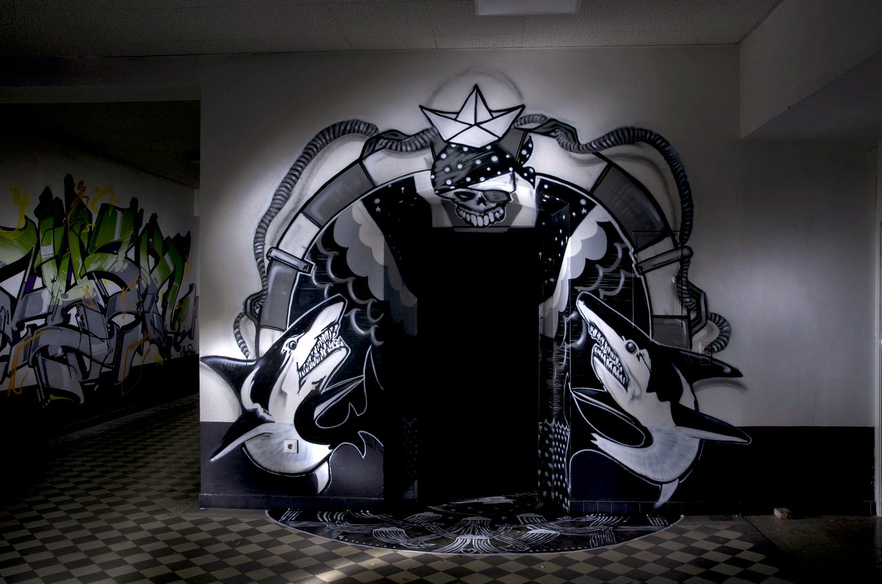 Graffiti Wall in Recklinghausen - Photo by Jupiter - Dream, Dark, Entry (2013)