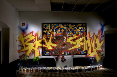 Graffiti Wall in Recklinghausen - Photo by Jupiter - Elvis, Alme, Back-to-School (2013)