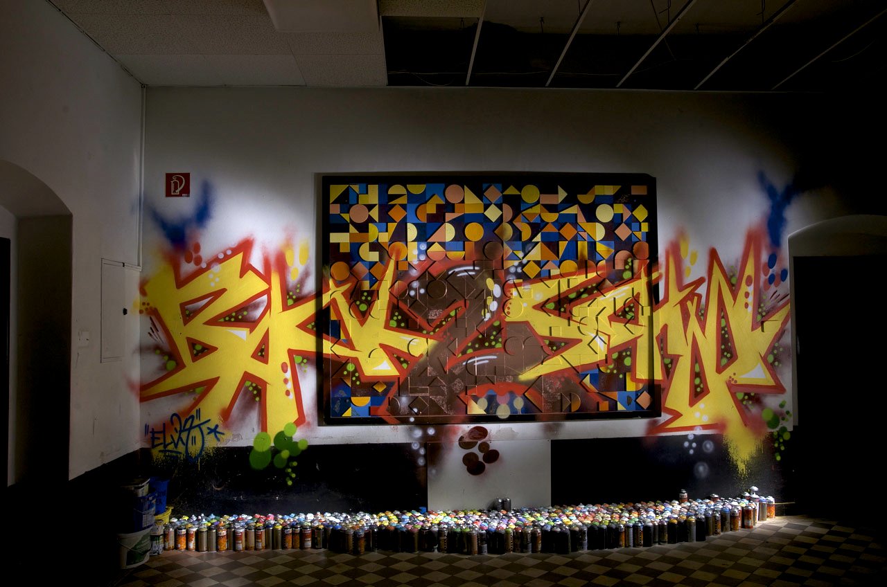 Graffiti Wall in Recklinghausen - Photo by Jupiter - Elvis, Alme, Back-to-School (2013)