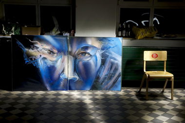 Graffiti Wall in Recklinghausen - Photo by Jupiter - Bird, BlackBoard, Character (2013)