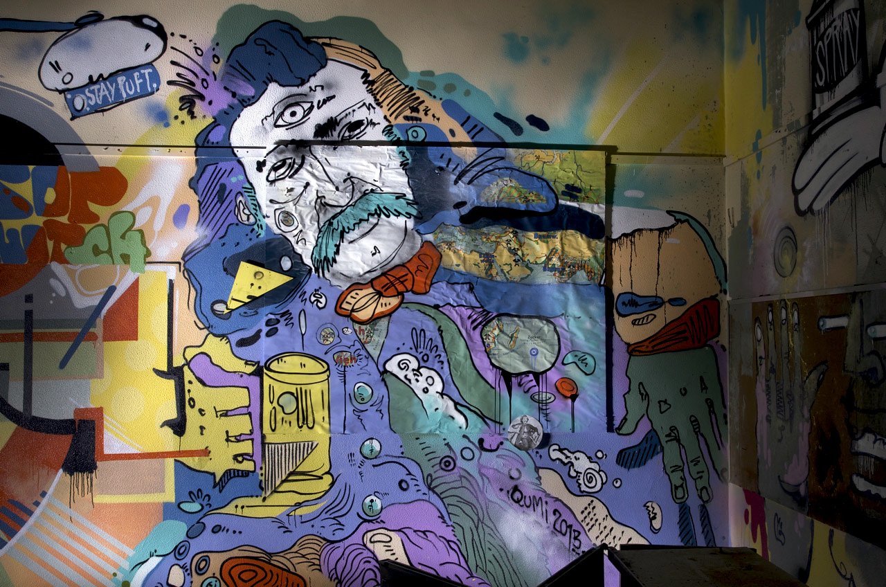 Graffiti Wall in Recklinghausen - Photo by Jupiter - Qumi, Character, Mural (2013)