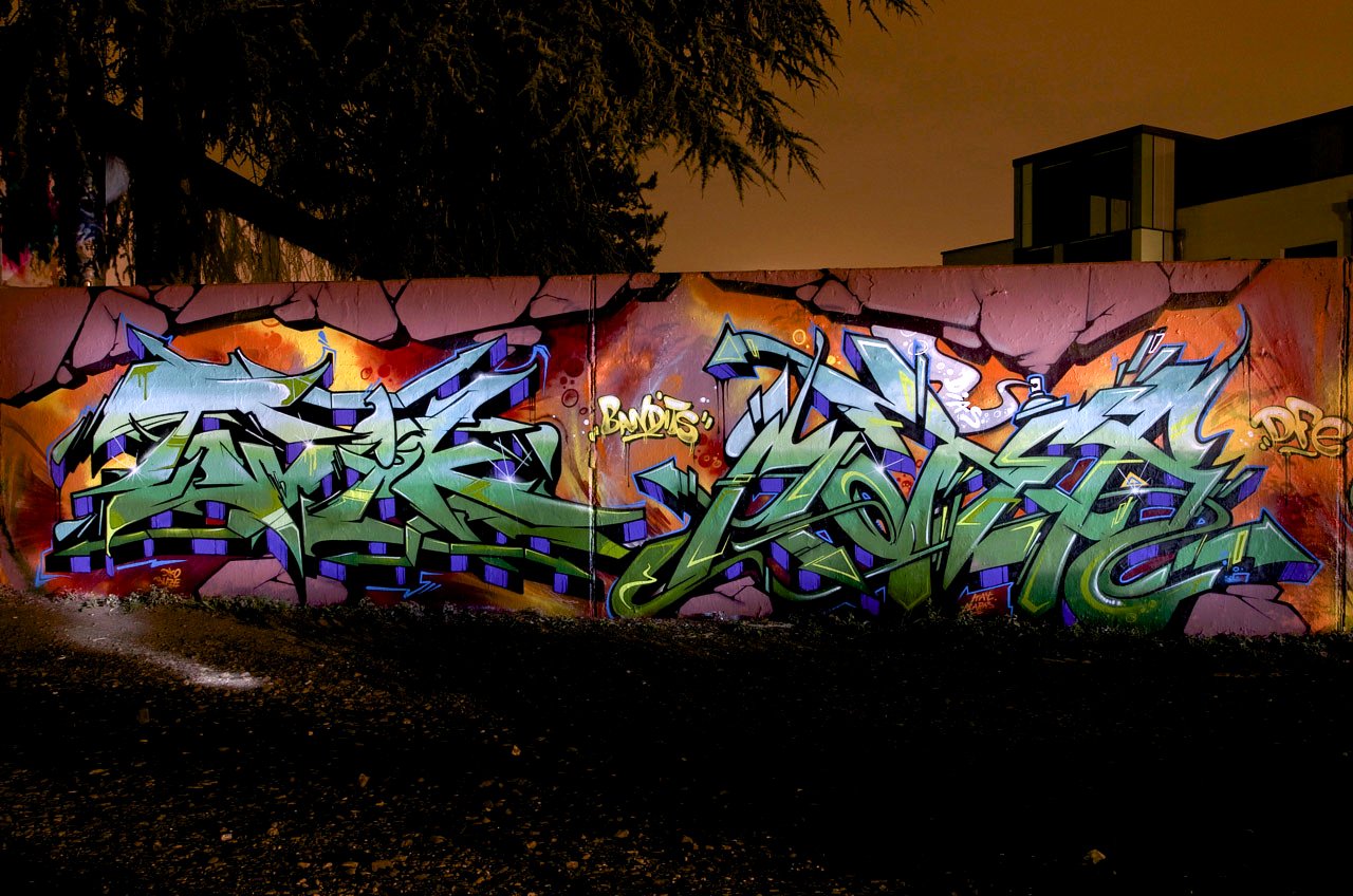 Graffiti Wall in Köln - Photo by Jupiter - Twik, Motas, DFE (2013)
