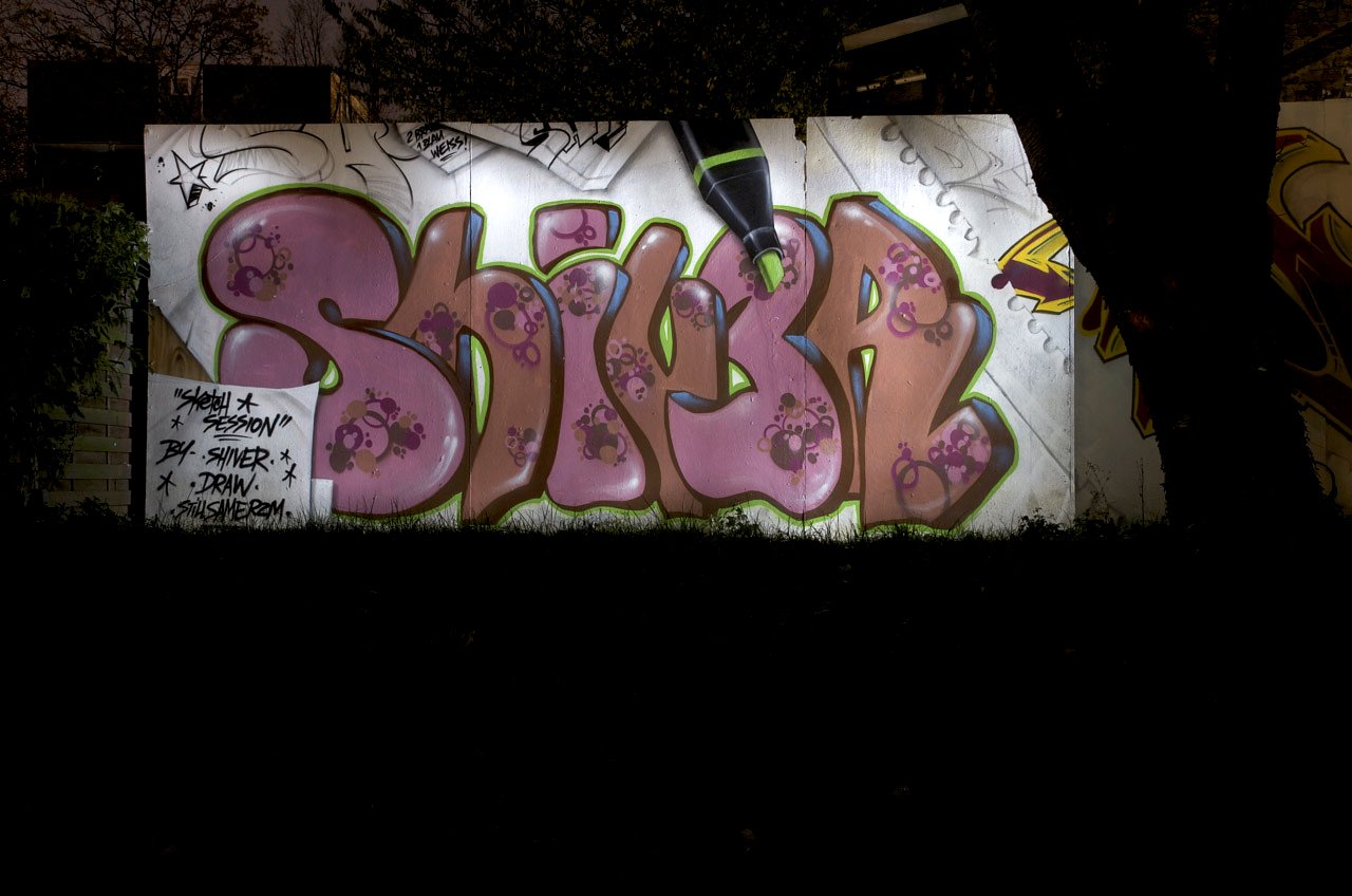 Graffiti Wall in Wiesbaden - Photo by Jupiter - Shiver, Kontext, Hall-of-Fame (2013)