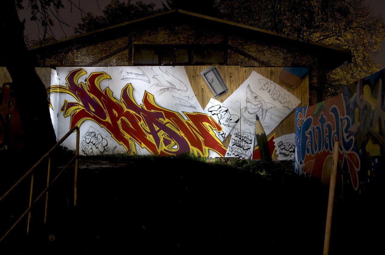 Graffiti Wall in Wiesbaden - Photo by Jupiter - Draw, Hall-of-Fame, HallWorks (2013)