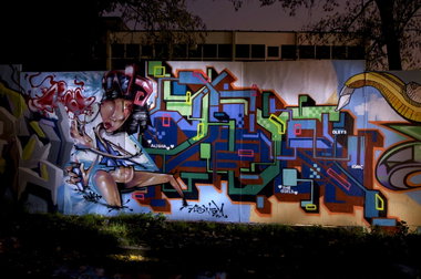 Graffiti Wall in Wiesbaden - Photo by Jupiter - Abstraction, Kontext, Hall-of-Fame (2013)