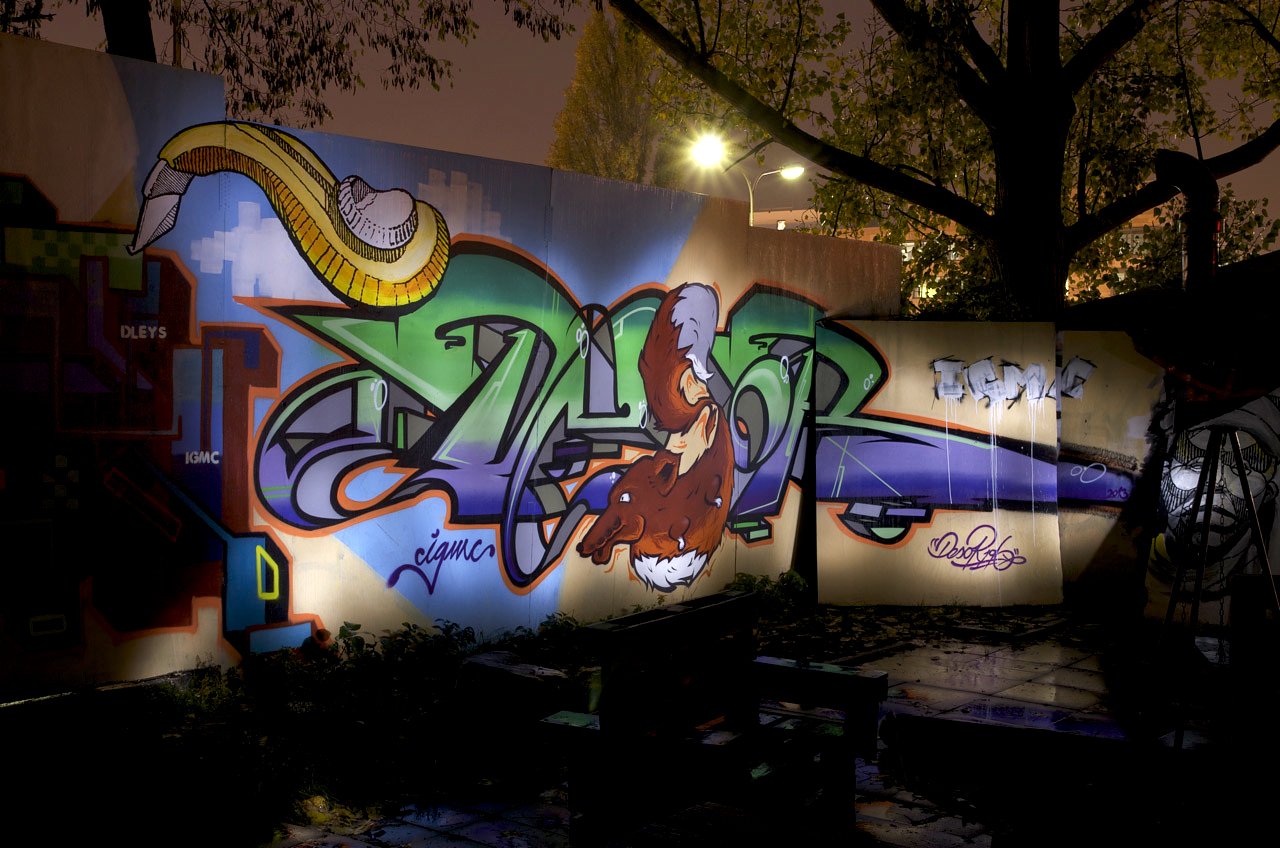 Graffiti Wall in Wiesbaden - Photo by Jupiter - Desor, Kontext, Hall-of-Fame (2013)