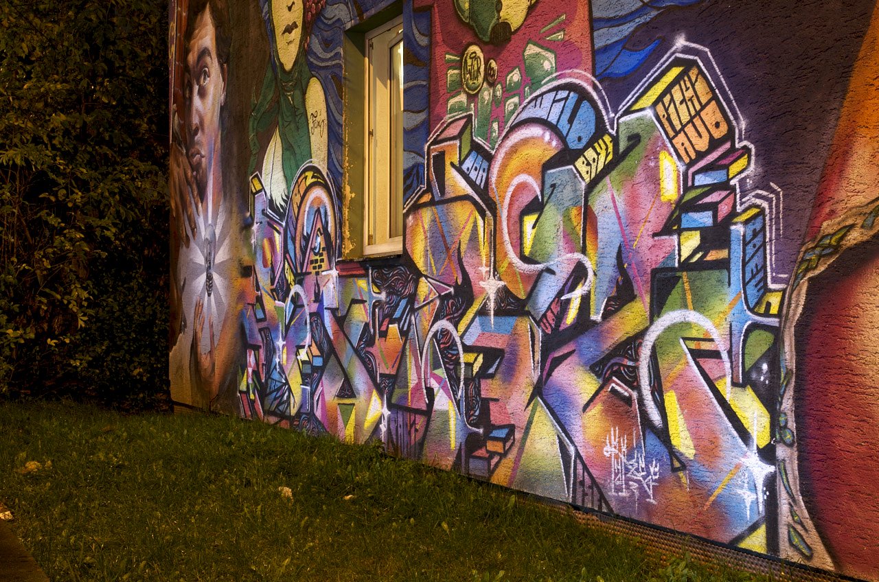 Graffiti Wall in Wiesbaden - Photo by Jupiter - Kontext, Hall-of-Fame, HallWorks