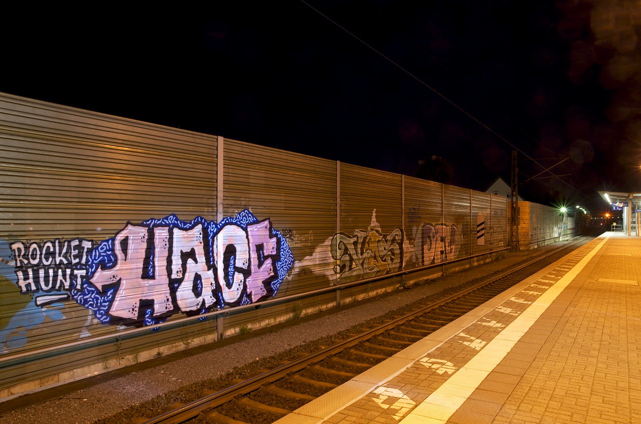 Graffiti Bombing in Troisdorf - Photo by Jupiter - HACF, Rocket-Hunt, JPTR