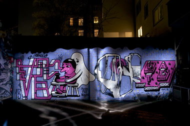Graffiti Wall in Köln - Photo by Jupiter - Mentos, HuskMitNavn, Erosie (2013)