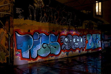 Graffiti Wall in Köln - Photo by Jupiter - Pigs, BHs, Cologne (2013)