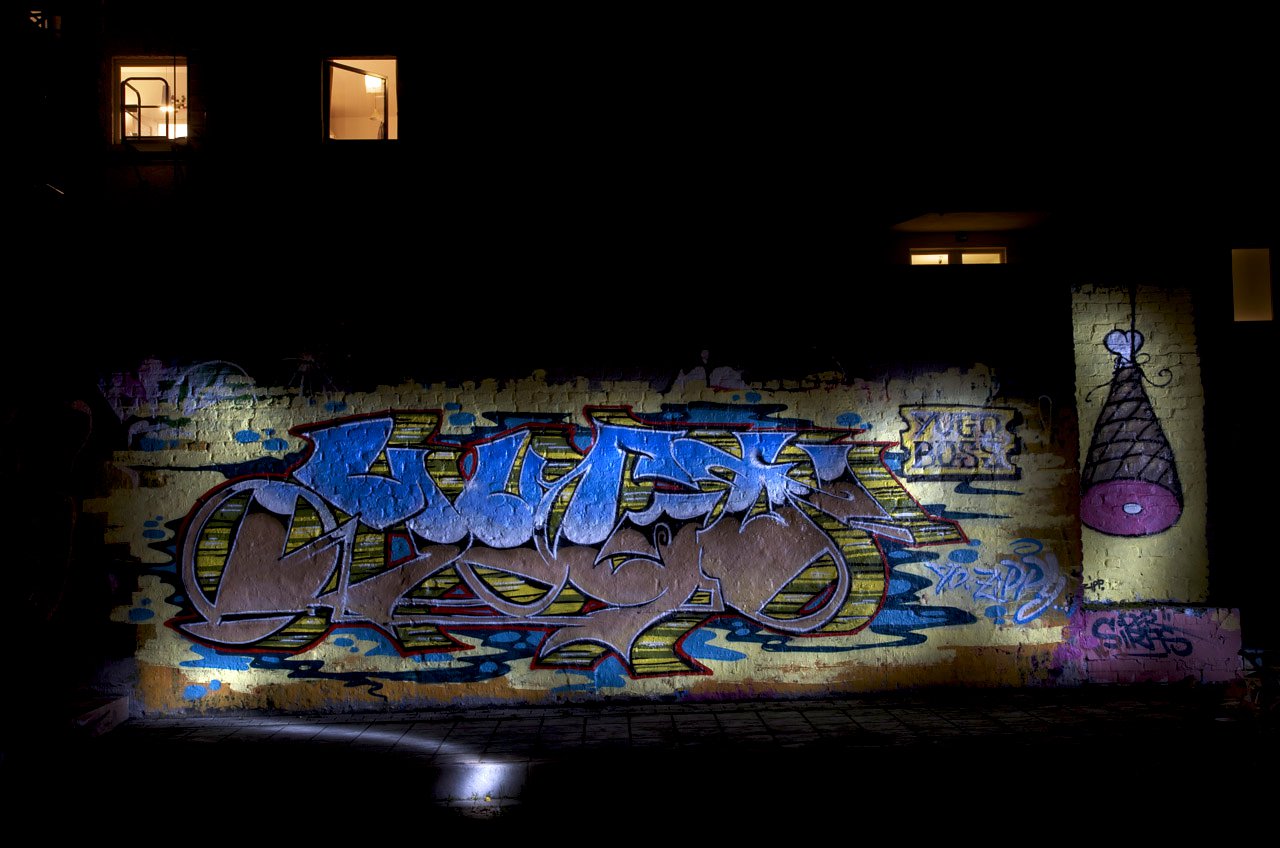 Graffiti Wall in Köln - Photo by Jupiter - Yugo, Schinken, DFV (2014)