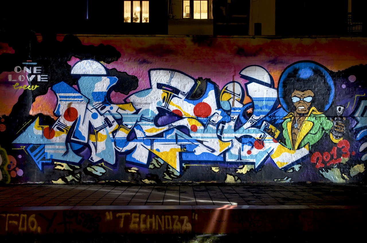 Graffiti Wall in Köln - Photo by Jupiter - Musik, OneLove, Character (2013)