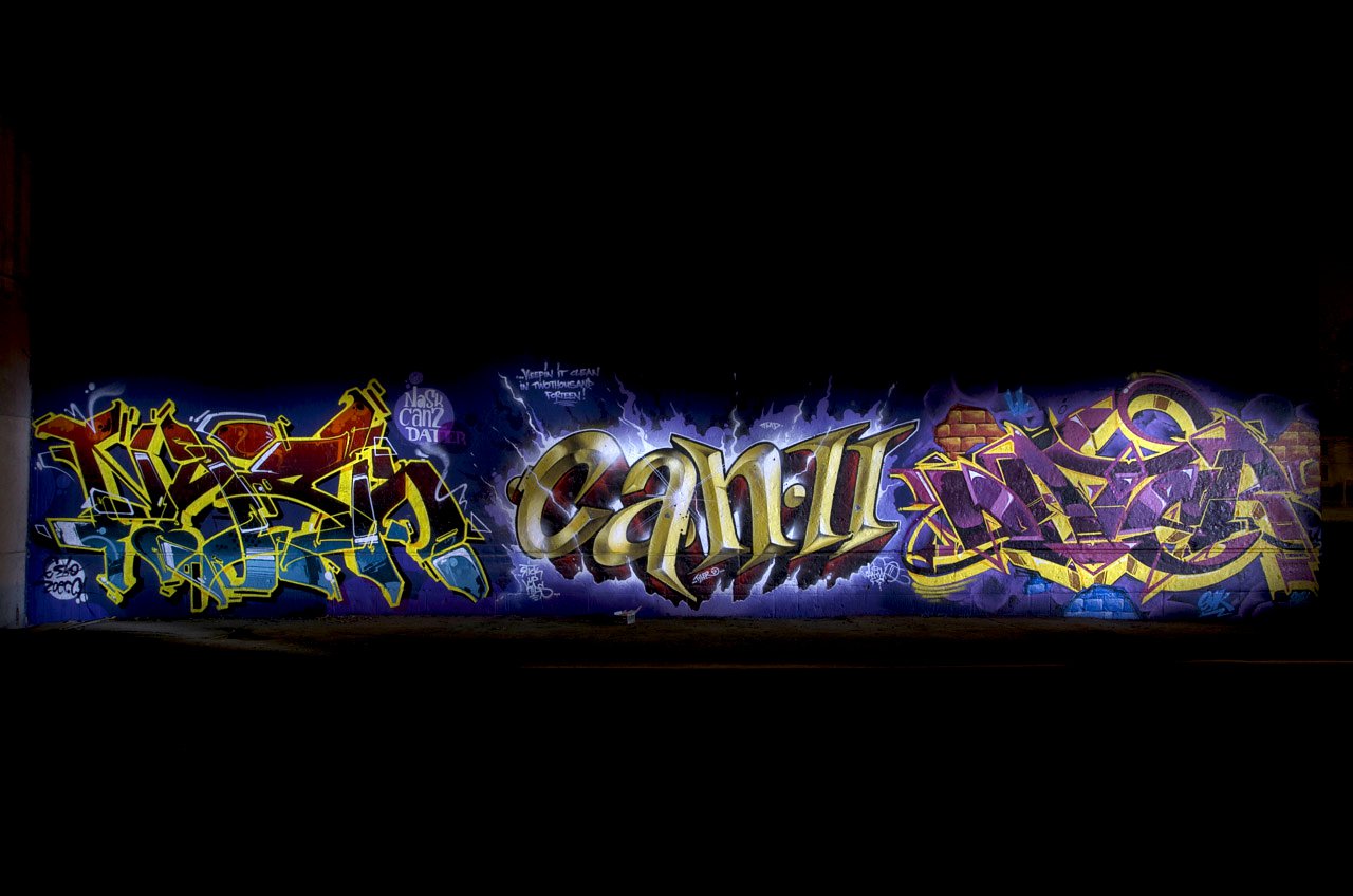Graffiti Wall in Koblenz - Photo by Jupiter - Nask, Can2, Dater (2013)
