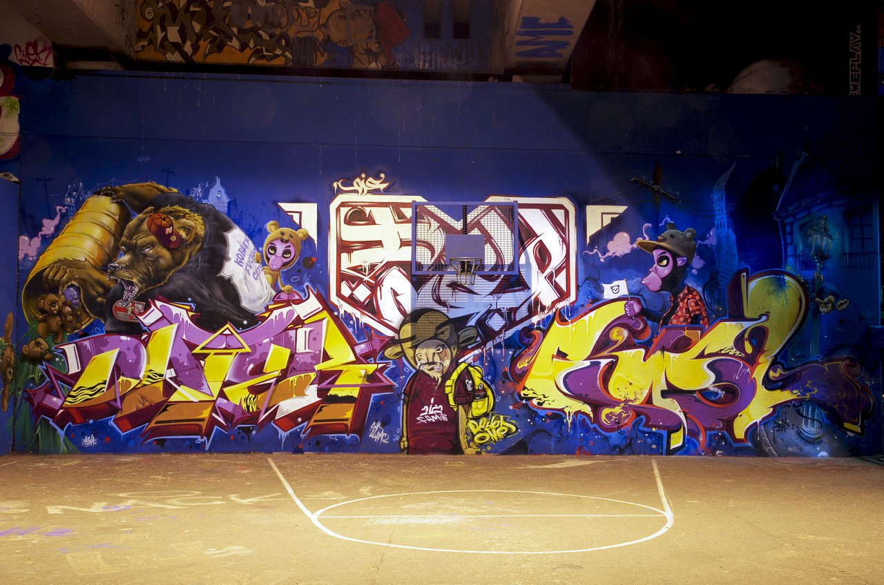 Graffiti Wall in Koblenz - Photo by Jupiter - Dater, Azor, Rusl (2013)
