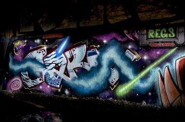 Graffiti Wall in Köln - Photo by Jupiter - Garn, OneLove, Regs (2013)