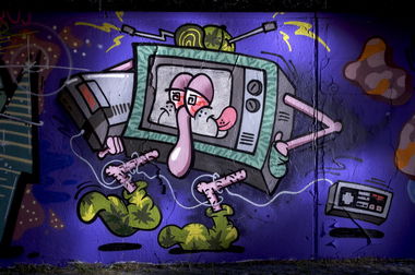 Graffiti Wall in Marl - Photo by Jupiter - Choko, JPTR, Character (2014)