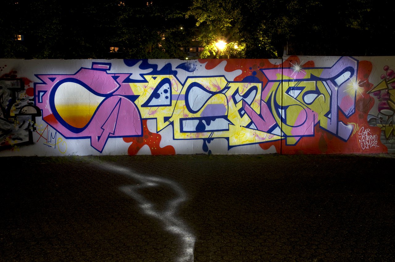 Graffiti Wall in Marl - Photo by Jupiter - Coconut, Alme, JPTR (2014)